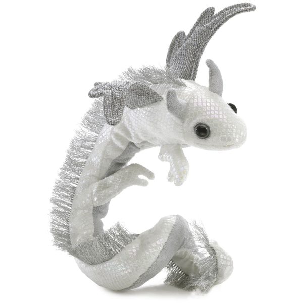 Folkmanis Puppets | Drachenarmband weiß   Pearl Dragon Wristlet Im Angebot