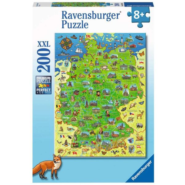 Ravensburger | Bunte Deutschlandkarte | Kinderpuzzle | 200 XXL Teile Angebot