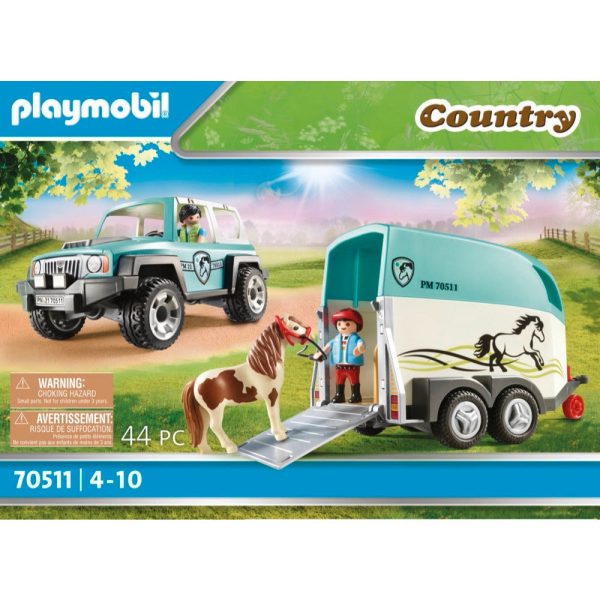 PLAYMOBIL 70511 PKW mit Ponyanhänger Jetzt online – Bild 2