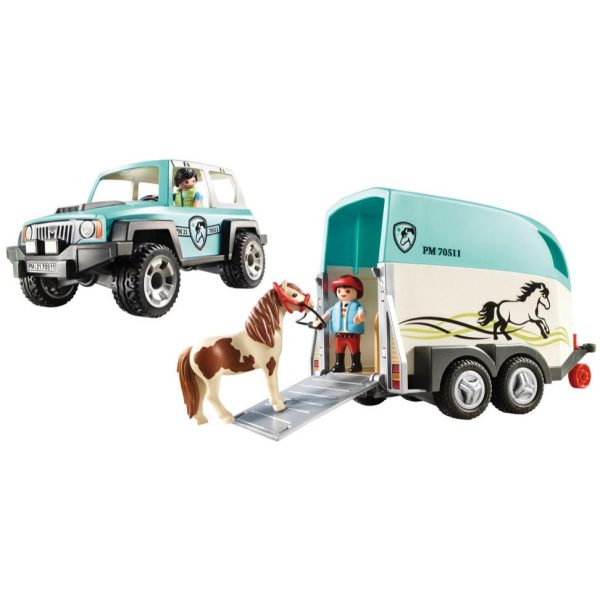 PLAYMOBIL 70511 PKW mit Ponyanhänger Jetzt online