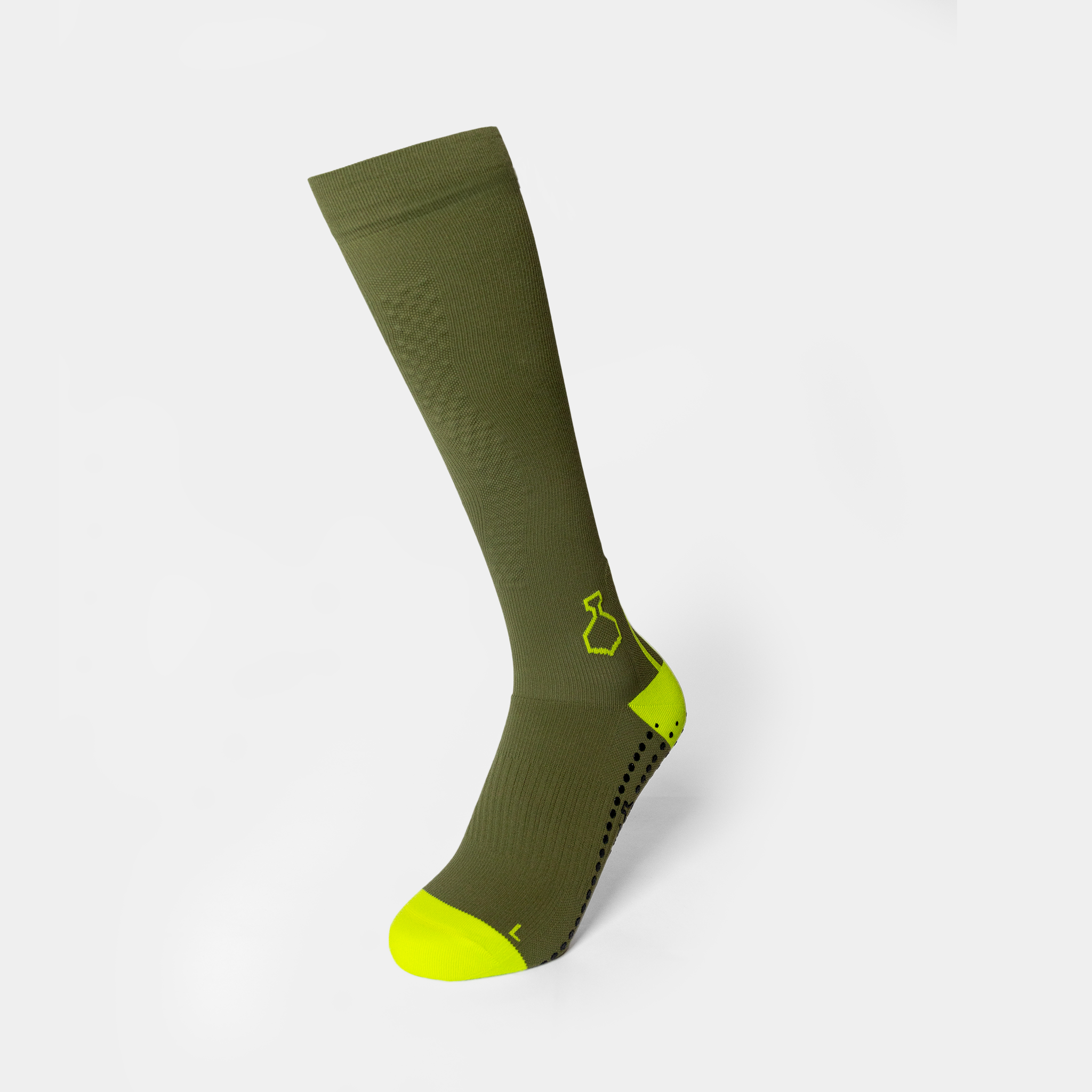 SHIN-TECH GRIP RUNNING SOCK – Dusty Green Mode