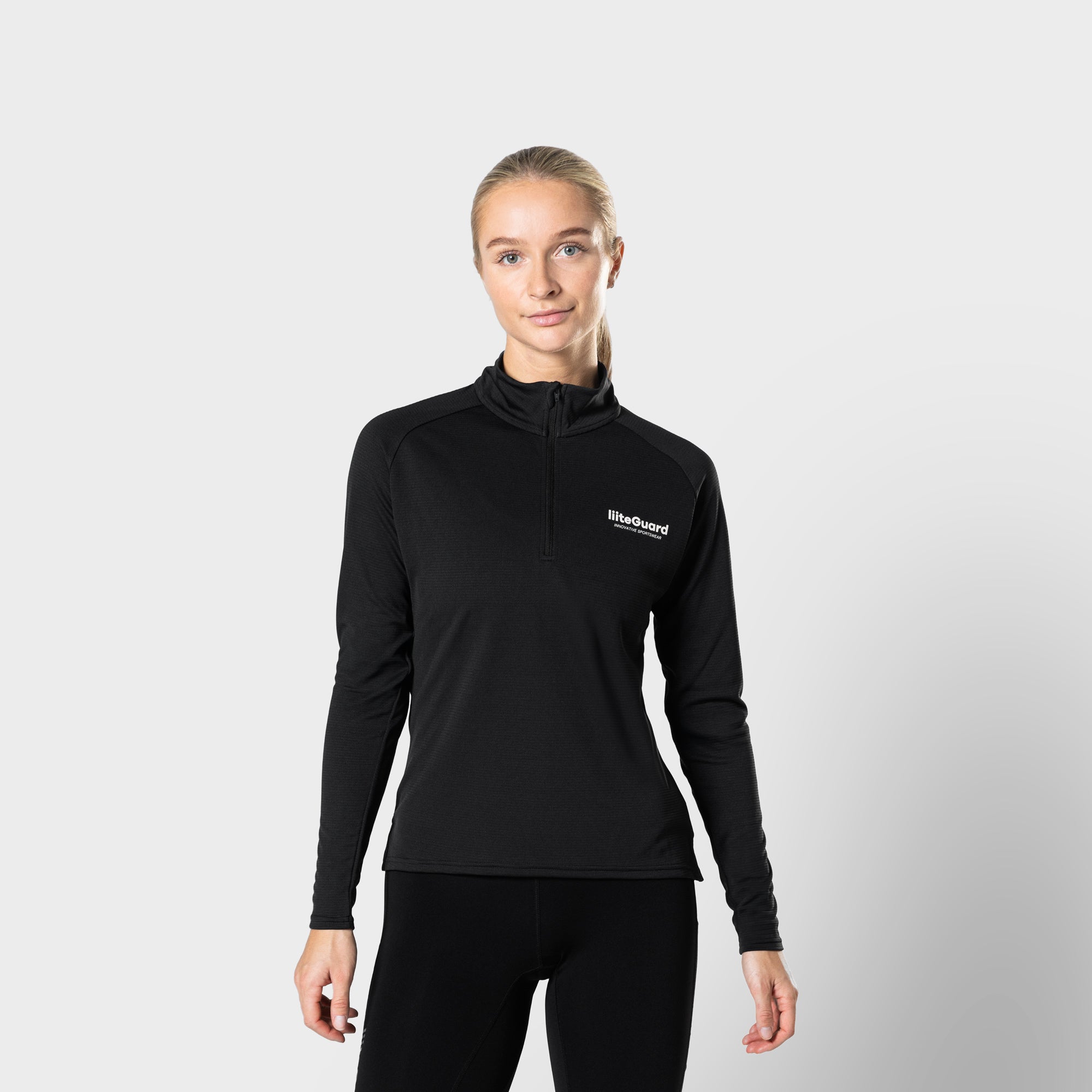 GROUND-TECH 1 4 ZIP SHIRT (WOMEN) – BLACK Online-Verkauf