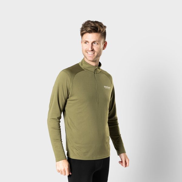 GROUND-TECH 1 4 ZIP SHIRT (MEN) - Dusty Green Online